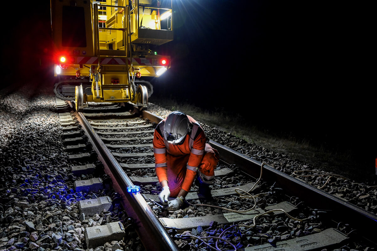 Raccord électrique voie